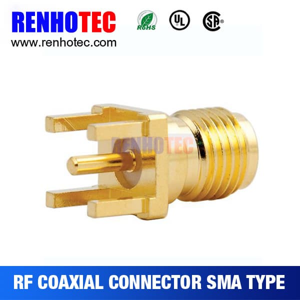 right angle sma connector for pcb mount